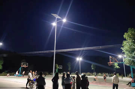 Çin güneş LED sokak lambası kırsal aydınlatma projesi