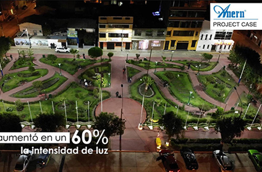 Peru'da 3 merkez park için güneş bahçe aydınlatma projesi