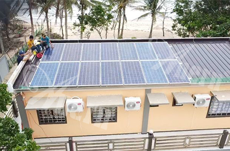 Filipinler için Beach Resort Off-grid güneş sistemi
