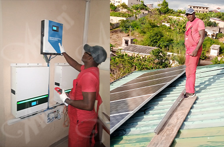 Kamerun'da Anern 5.5KW lityum pil Off-Grid güneş sistemleri