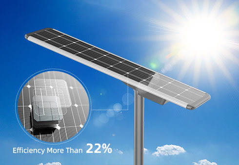 % 22% yüksek bir fotoelektrik dönüşüm verimliliği ile mono güneş paneli ile donatılmış ve yüksek ısı ve düşük ışık ortamlarında iyi performans gösterir.