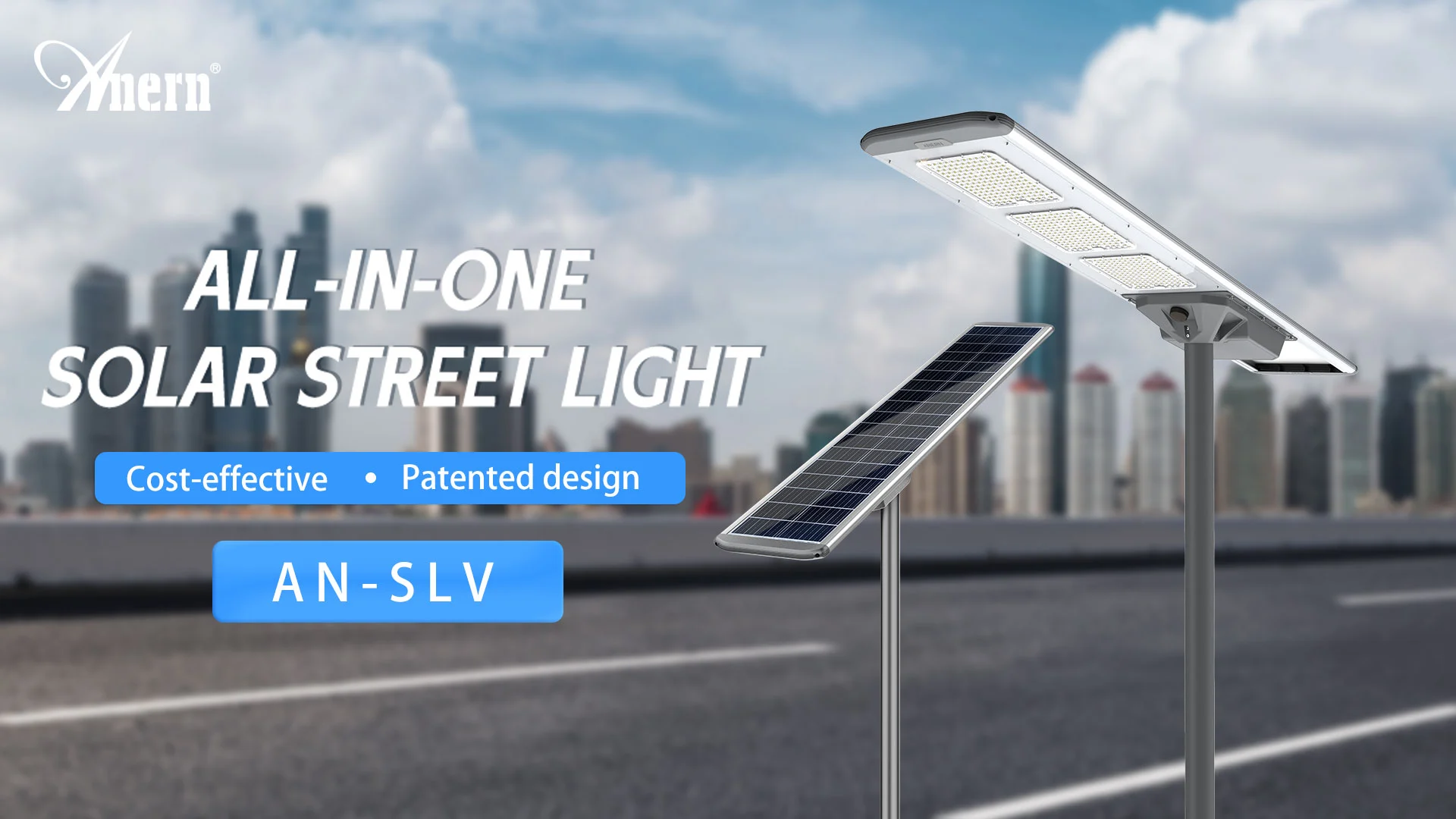 Hepsi bir arada entegre güneş Led sokak lambası (AN-SLV)