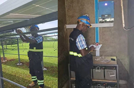 Uganda'da 2.4KW ve 10.2KW güneş enerjisi sistemi