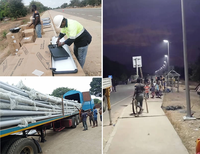 Entegre güneş led sokak lambası