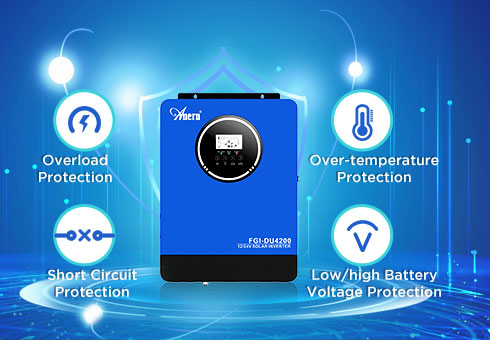 Çok koruma tasarımı: aşırı yük, aşırı sıcaklık, kısa devre ve düşük/yüksek akü voltajına karşı koruma içerir.