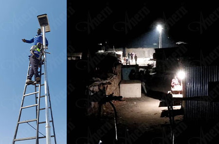 50 Sets of AN-SLZ 60W All-in-One Solar Street Lights in Sudan