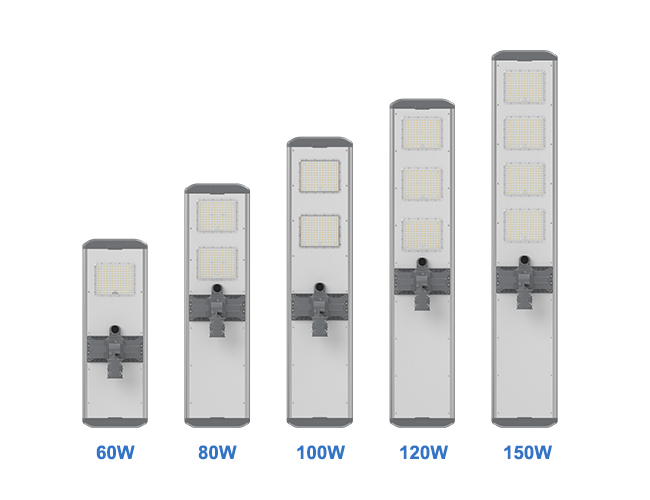 Ayarlanabilir entegre güneş sokak lambası